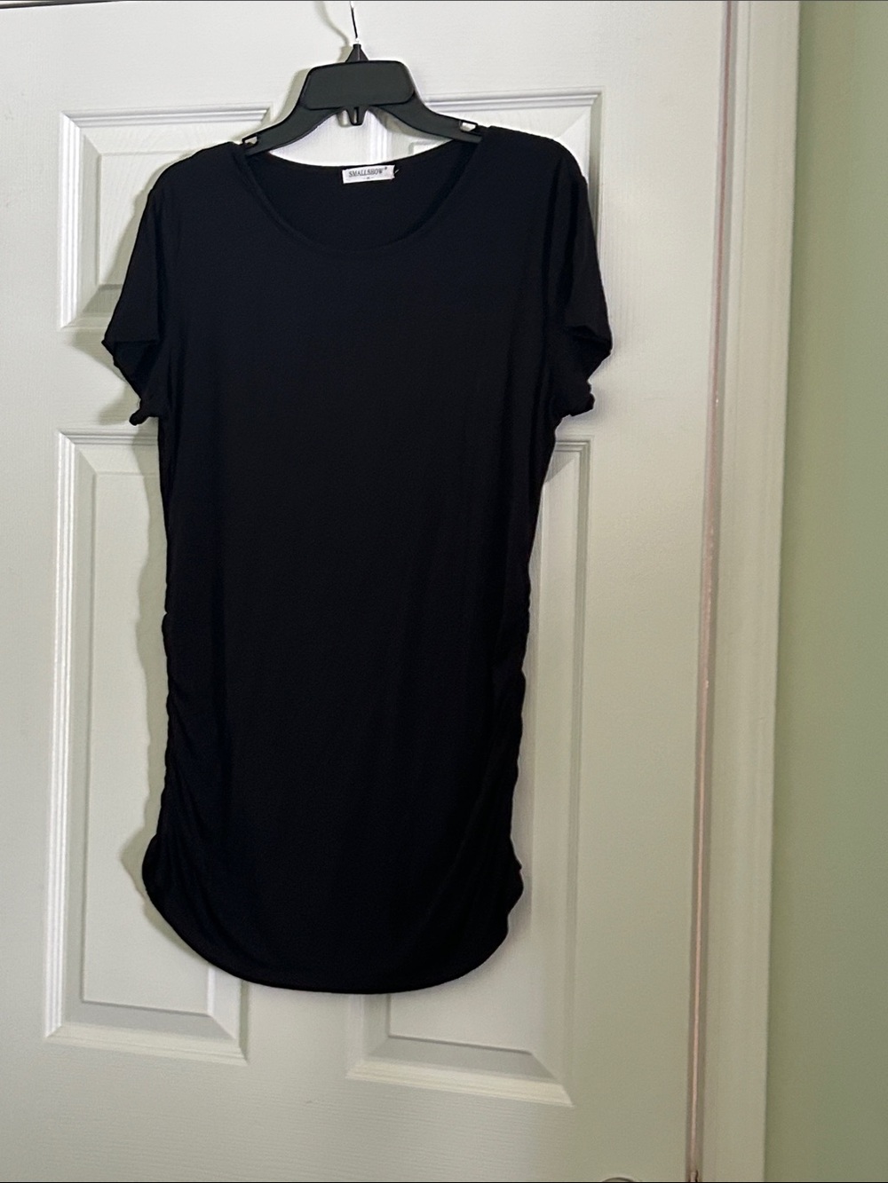 Black Women's Short Sleeve Tunic Top